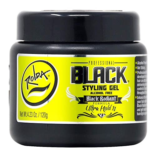 Rolda Black Styling Hair Gel Extra Strong Hold 4.23oz
