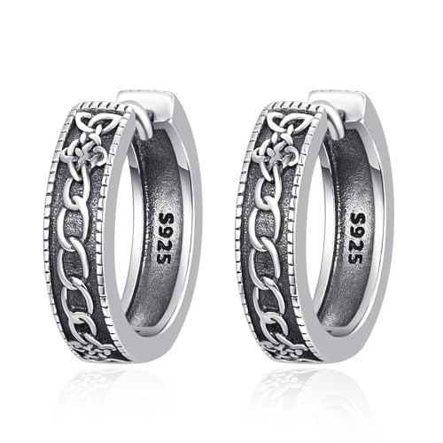 Pendientes celtas de plata para hombre y mujer ideales para look diario