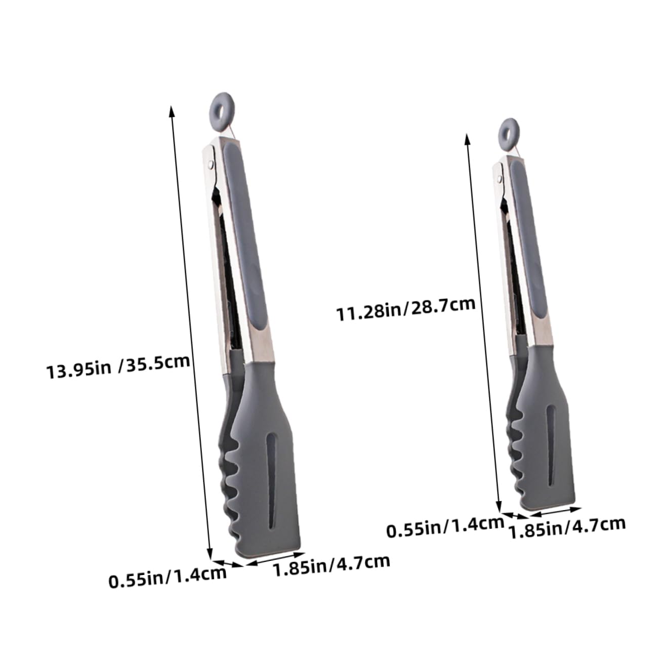 DECOMELODY 2Pcs Silicone Barbecue Tongs Food Serving Clamps for Grilling Buffet Outdoor Picnics Easy to Clean Cooking Utensils