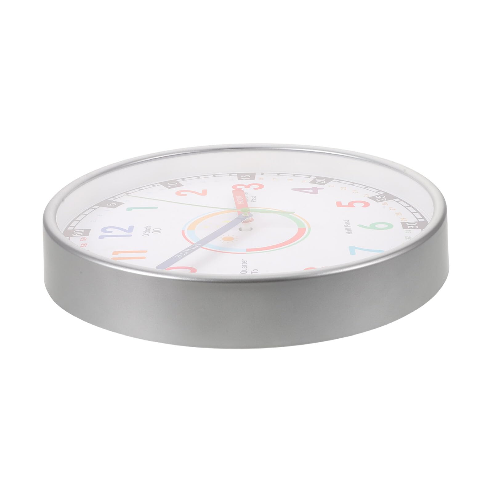 Horloge murale enfants apprentissage de l'heure avec chiffres colorés