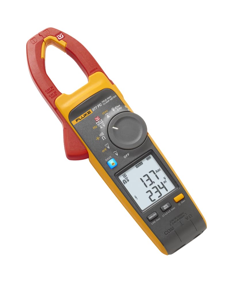 Pinza amperimétrica de verdadero valor eficaz de CA/CC con medida de tensión sin contacto e iFlex Fluke 377 FC