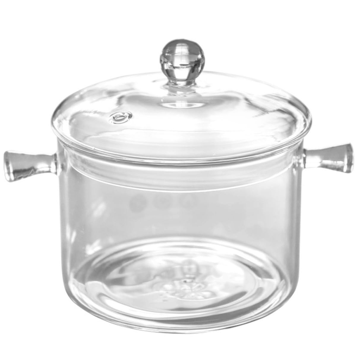 Olla de Sopa de Vidrio 1500ml Doble Asa para Cocinar