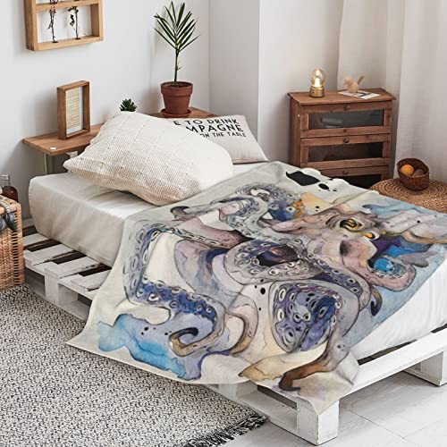 Couverture flanelle pieuvre pour éliminer le froid sans poids excessif - 5