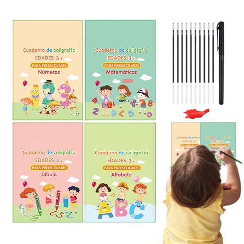 Libri di scrittura a mano spagnola per bambini - Guida pratica linguistica, cartella di lavoro di scrittura, Lettere di tracciamento, Attività di apprendimento | Educazione domestica, Cartella di