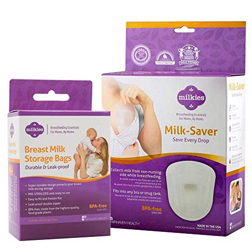 Buy Milkies MilkSaver and Milk Storage Bags to Save and Store Leaking