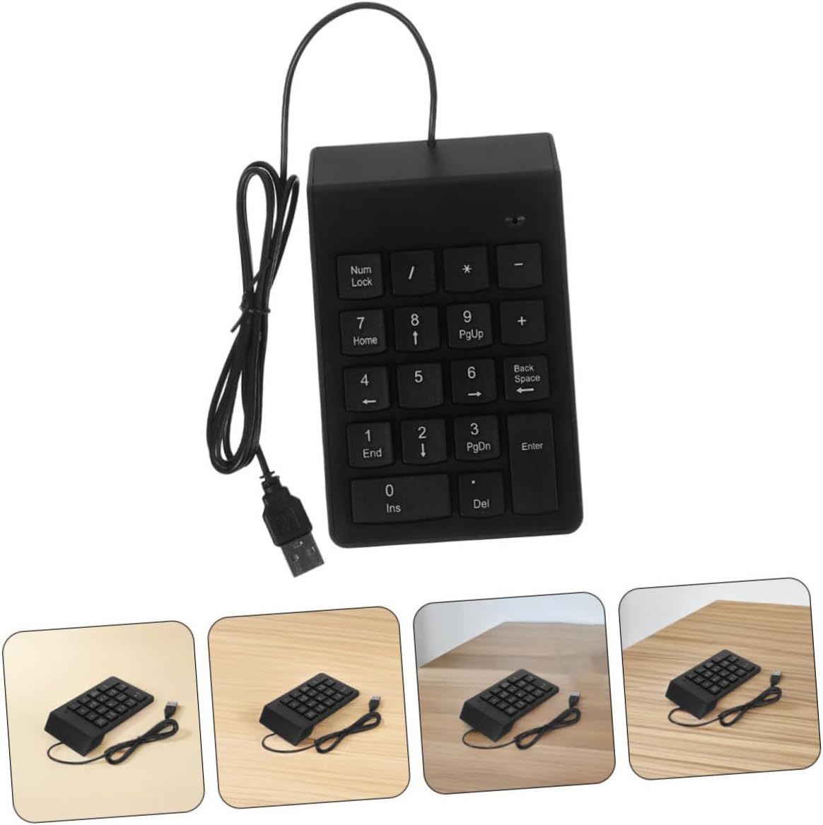 2pcs USB Numeric Keypad 18-Key Financial Accounting Keyboard for Laptop PC Computer, Compact Portable Number Pad with USB Interface, Suitable for Office and Home Use