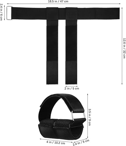 Miniatura 2 de Kisangel 2 piezas de mancuernas para pies, levantamiento de pesas, correas de tobillo ajustables, soporte de peso para entrenamiento de gimnasio,