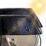 2 Stück Sonnenschutz Auto Baby, Sonnenschutz Auto Seitenscheibe mit UV Schutz, Universal Autosonnenschutz Elastizitä Netz Moskitonetzfenster, Geeignet für die hinteren Fenster von SUVs