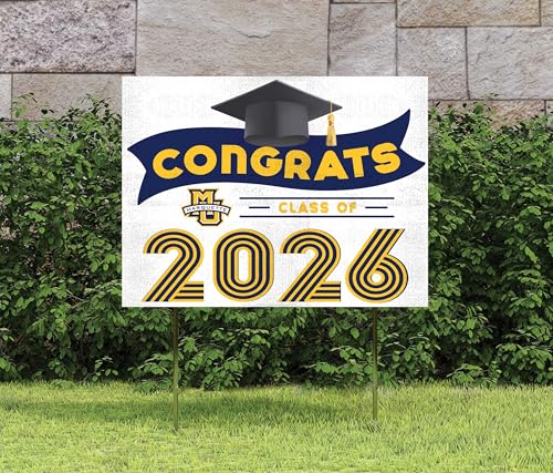 KH Sports Fan Marquette Golden Eagles Congrats Class of 2026 Graduation Yard Sign, 18x24