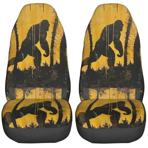 Housse de siege voiture jaune Sauvage universelle pour SUV et camion (Lot de 2)