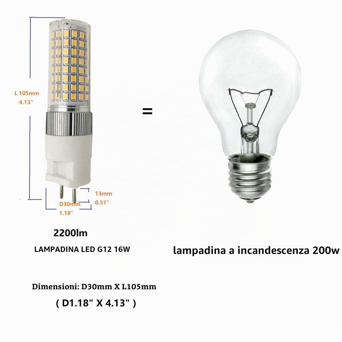 QLEE G12 Lampadina Led 16w Ceramica Mais Light Led G12 Base T6 4000k Bianco Naturale Equivalente 200w Lampada Alogena 2 Pin Ceilling Light Downlight Office Building Light 4 Pack