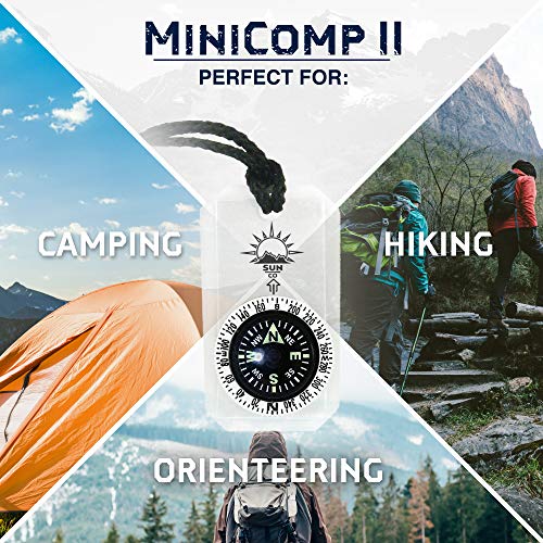 Brújula MiniComp II Sun Company portátil ligera miniatura 3