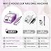 Subay Professional Finger Toe Nail Care Electric Nail Drill Machine Manicure Pedicure Kit Electric Nail Art File Drill with 1 Pack of Sanding Bands (Purple)