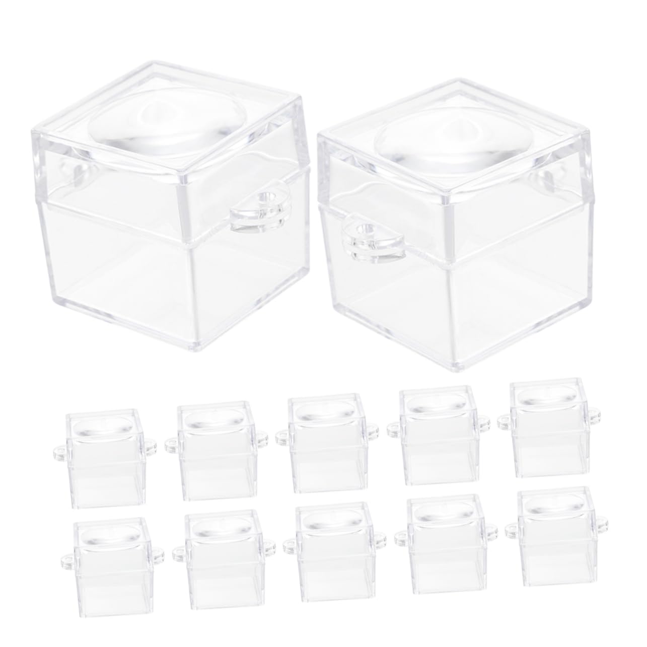 SOLUSTRE 60stücke Vergrößerungsboxen Für Insektenbeobachtung Hochtransparente Lupendose Mit Eingebautem Vergrößerungsglas Für Naturerkundung Und Lernzwecke