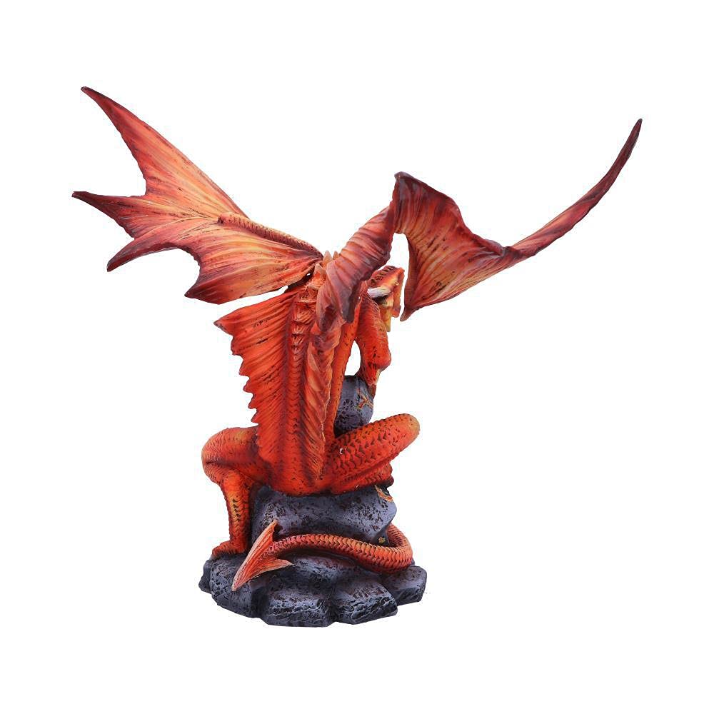 Nemesis Now Figura de dragón de Fuego Adulto Anne Stokes de 24,5 cm, Resina, Rojo, Talla única