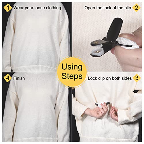 Image of uxcell Dress Cinch Clips, Sweater Clips, Shawl Cardigan Collar Clips Scarf Clip Tightener Dress Back Cinch Clip