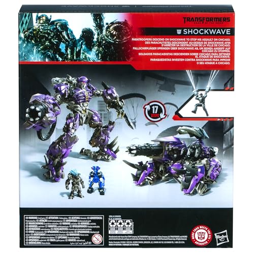 Image of Transformers Toys Studio Series Leader Class Dark of the Moon Shockwave, 8.5-inch Converting Action Figure, Ages 8+