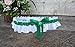''HANDMADE'' Emerald green and white satin garter for wedding or prom Keepsake or toss garter.