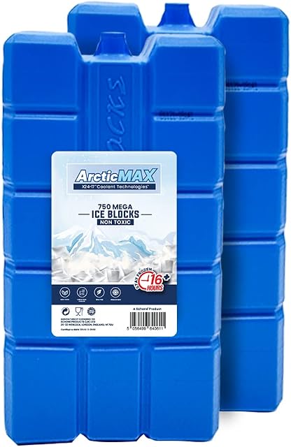 schone® Mega Ice Blocks 750ml x2 Coolant that simply stays frozen for longer  16+ Hrs Chilled - Beverages Done Right for Longer - THE BIG DADDY IN ICE BLOCKS