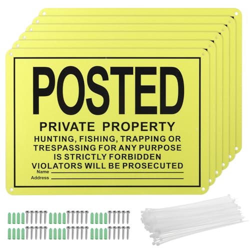 Panneau Propriété Privée PATIKIL Idéal pour Clôture de Jardin et Sécurité Résidentielle 6 Pcs