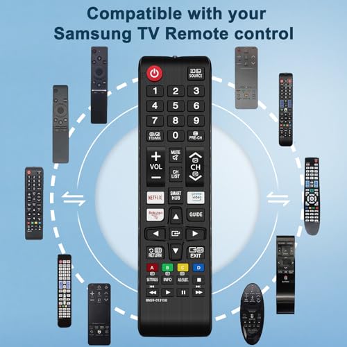 Universal Remote for Samsung TV Remote Control with Netflix, Prime Video Rakute TV Button, Samsung Remote Controls for Smart TV LED LCD UHD Hdtv QLED 3D 4K 8K TVs All (Samsung TV Remote) - Image 2
