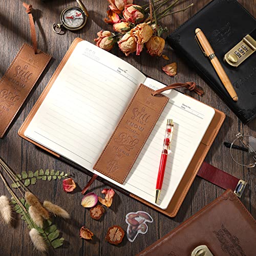 2 Pieces Christian Leather Bookmark Christian Faux Leather Bookmark Inspirational Bible Verse Quote Bookmark With Cord Tassel Religious Motivational Christian Bookmark For Women Men Father Day #TOP5