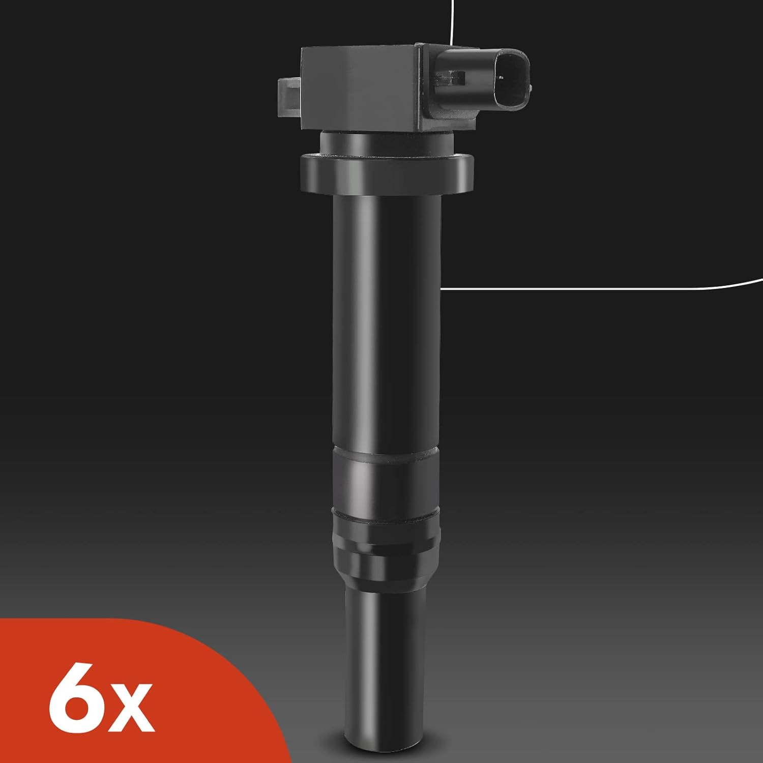 A-Premium Set of 6 Ignition Coil Pack and Iridium Spark Plugs Compatible with Hyundai Santa Fe 2007-2009 & Kia Optima 2006-2010, Rondo 2007-2011, V6 2.4L 2.7L