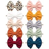 Niceye Pack of 10 Baby Girls Headbands Hair Bows Stretchy Handmade Nylon Hairbands for Newborn Infan