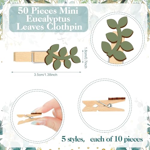 Image of Patelai 321 Pcs Greenery Baby Shower Game Decorations, Pencils Clothespins