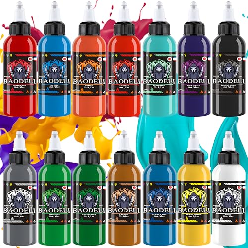 DLD Dazzling Vivid Color Tattoo Tinte Kit Professionelle 14 Flaschen (1oz pro) Tattoo Kit EU Standard Pigmente 30ml Tattoo Supplies