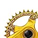 DJC Bike Chainring Bolts Aluminum 5pcs in Pack, with M5 hex Wrench and Install Tool Wrench (Aluminum Golden, Single Chainring Bolts)