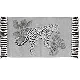 Coloris : Gris Paris Prix Tapis Imprimé à Franges Cocoleo 50x80cm Gris