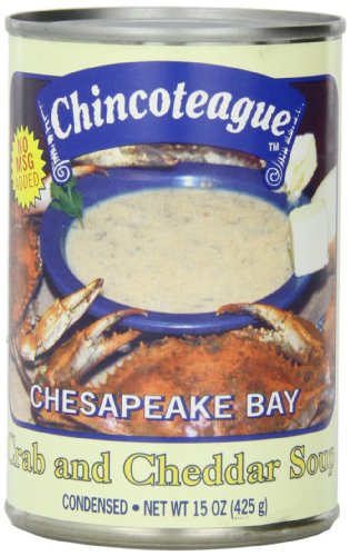 Chincoteague Seafood Crab and Cheddar Soup, 15-Ounce Cans (Pack of 12)