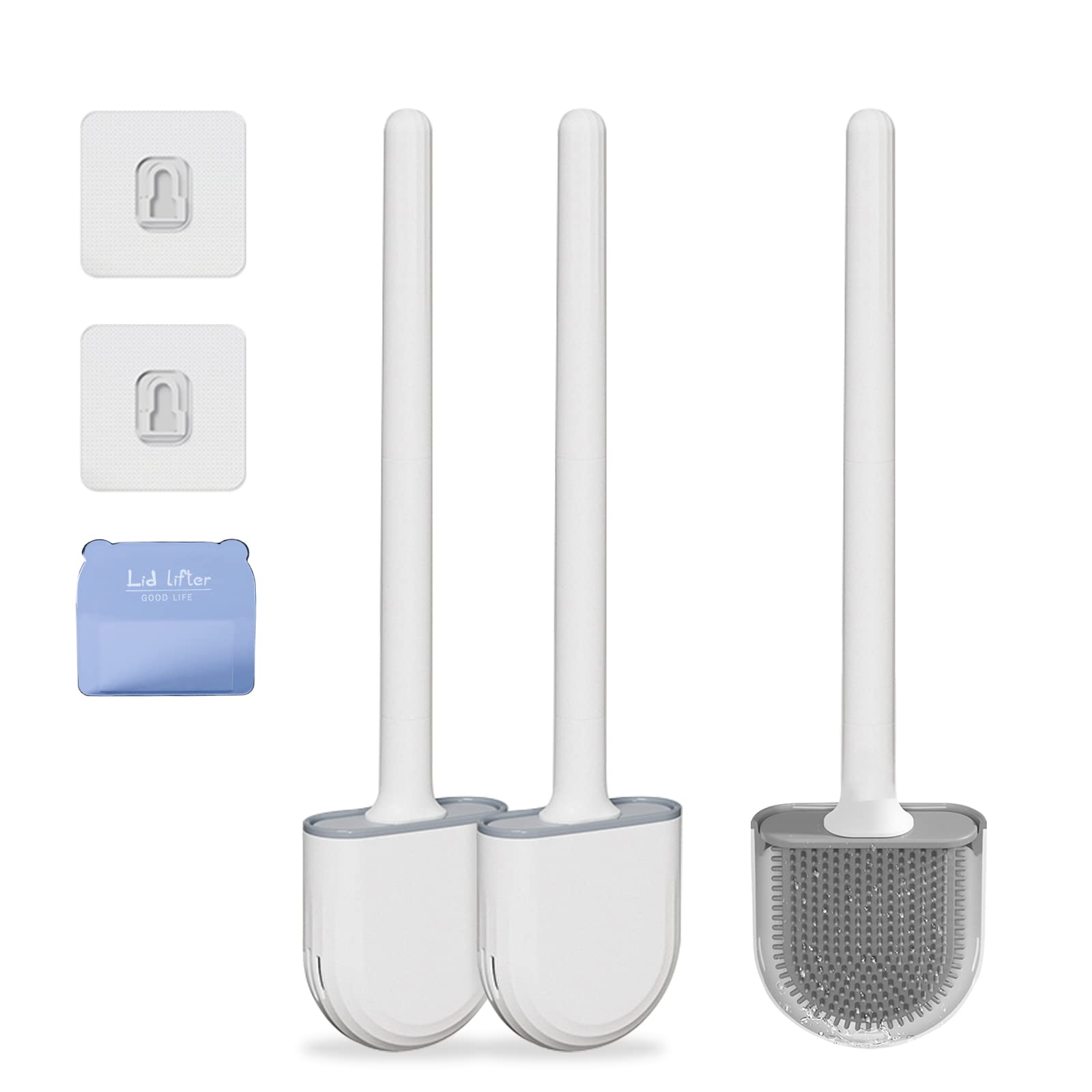 Brosses WC en silicone anti-goutte pour un nettoyage sans trace