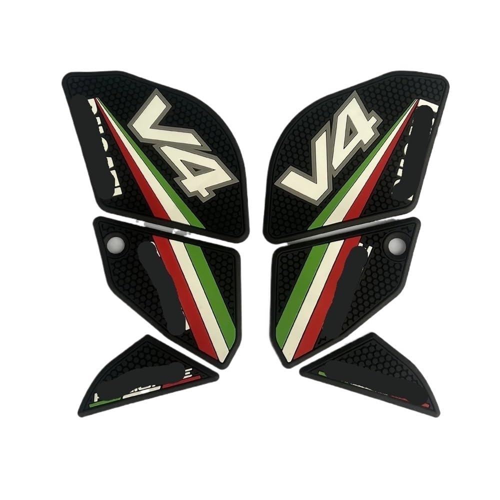Tank Pad Protector Motorcycle Non-Slip Side Fuel Tank Stickers Pad Rubber Sticker for Panigale V4S V4R V4SP2 2022-2024 Tank Pad Sticker
