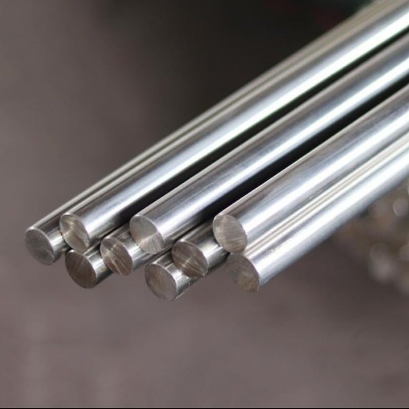 Image of 4EFE Stainless Steel 304 Smooth Rod, 8mm Diameter, 300mm Length, 2 Pieces, for DIY Projects