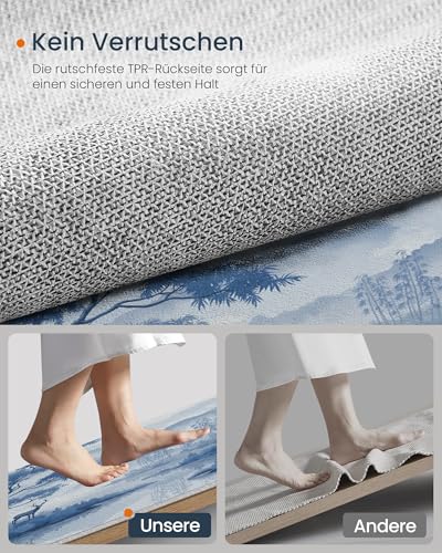 Paillasson interieur indigo 80 x 120 cm lavable pour entree