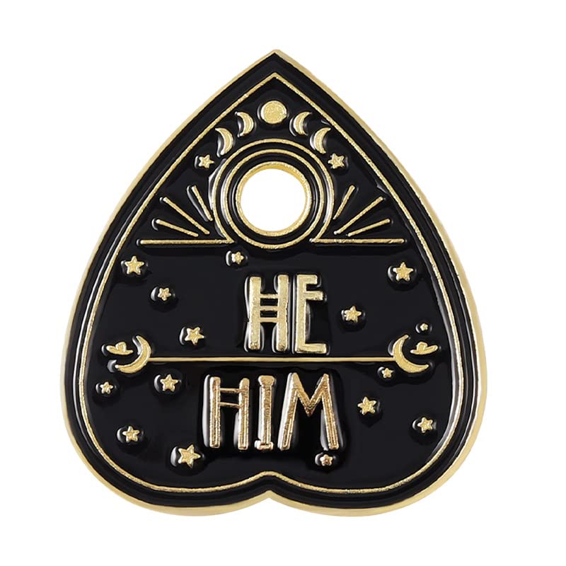 Image of LGBTQ Pronouns Heart Pin - Lgbtq Pins For Pride Parade, Daily Wear(Free 1pc Pride Sticker Included)