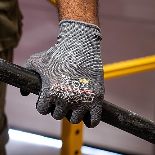 LINCONSON 12 Pack Safety Performance Series Construction Mechanics Work Gloves - 5