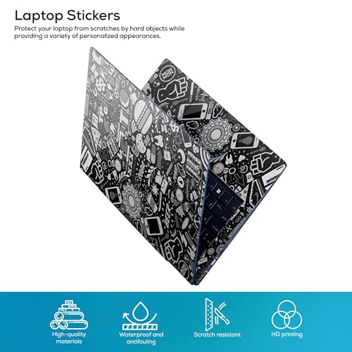 Image of Full Body Laptop Skin Bubble-Free| Laminated| Removable| HD Quality Sticker for Laptops Upto 15.6 Inches Compatible with Hp /Dell /Acer /Lenovo /Asus etc.(Illustrations-225)