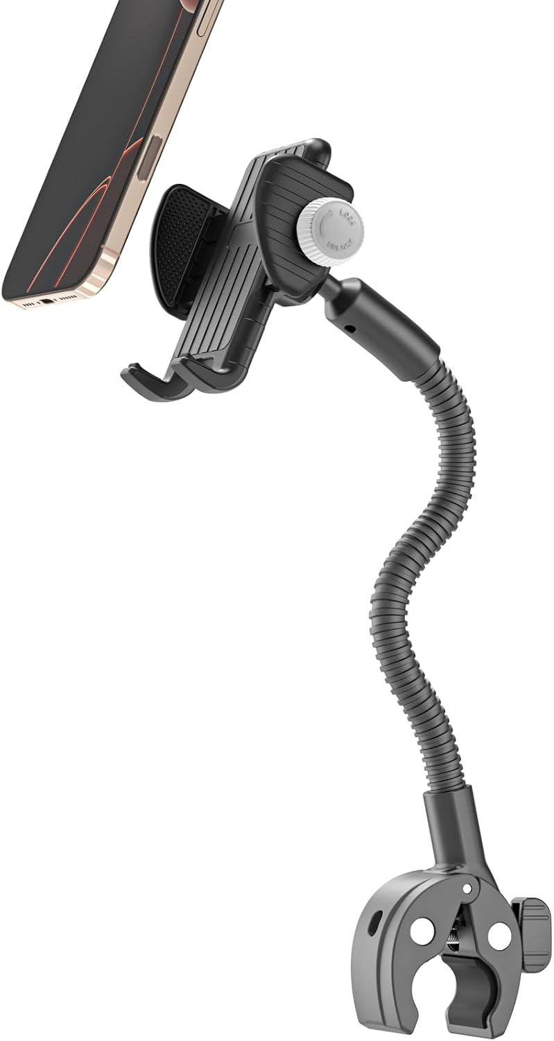 Charchendo Wheelchair & Stroller Phone Holder, Flexible Gooseneck Arm