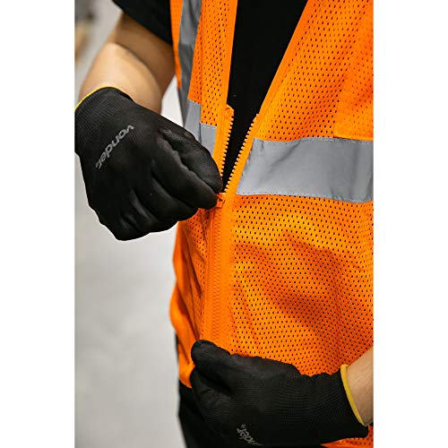Colete Refletivo Bolso Laranja Ziper Cv105 - Vonder