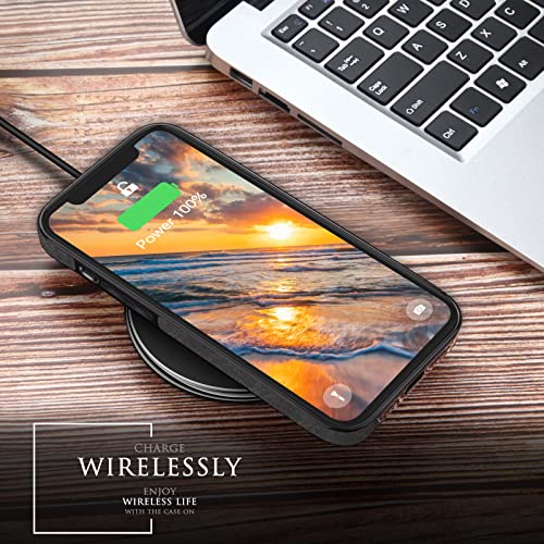 Lohasic For Iphone 13 Leather Case For Men, Suede Designer Elegant Retro Business Girls Phone Cover, Non-Slip Grip Shock-Absorbent Protective Slim Tpu Bumper 6.1" For I-13 - Grey #TOP6
