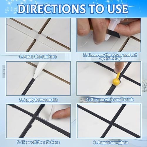 Image of Tiles Gap Filler Waterproof Crack Gap Filler Agent For Diy Home Sink Grouts Repair Filler Tube Paste For Kitchen, Bathroom Crawling Kids Universal Metal Plastic Weld (WHITE, 180ML)