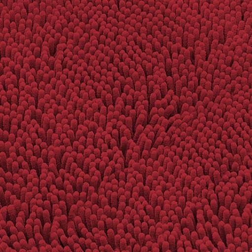 AIMECO Lot de 2 tapis de bain en chenille - Antidérapant - Rouge bordeaux - 40 x 60 cm - Lavable - Doux et absorbant - Pour salle de bain