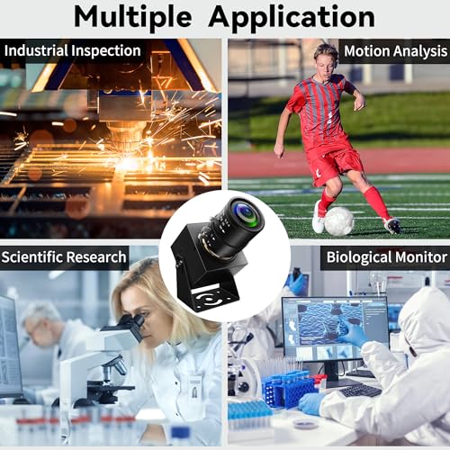 Image of 5Megapixels USB Camera CS Mount Manual Focus Webcam with 2.8-12mm 4X Telephoto Optical Lens 1944P 30fps Color Sensor Industrial Camera Free Driver Plug and Play for Window Linux Mac