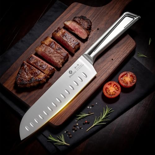 imarku Santoku Knife 7 Inch, Japanese Sharp High Carbon Stainless Steel - image 8