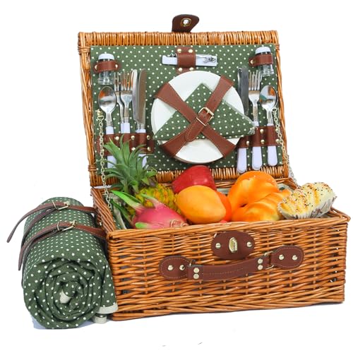 HYBDAMAI Picnic Basket for 4 Persons with...