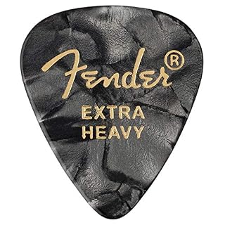 Fender® »351 SHAPE CLASSIC PICKS« Médiators en Celluloïd – Forme: 351 – Pack de 12 – Épaisseur: X-Heavy – Couleur: Black… - Les Beatles, Paul McCartney, John Lennon, RIngo Starr, George Harrison