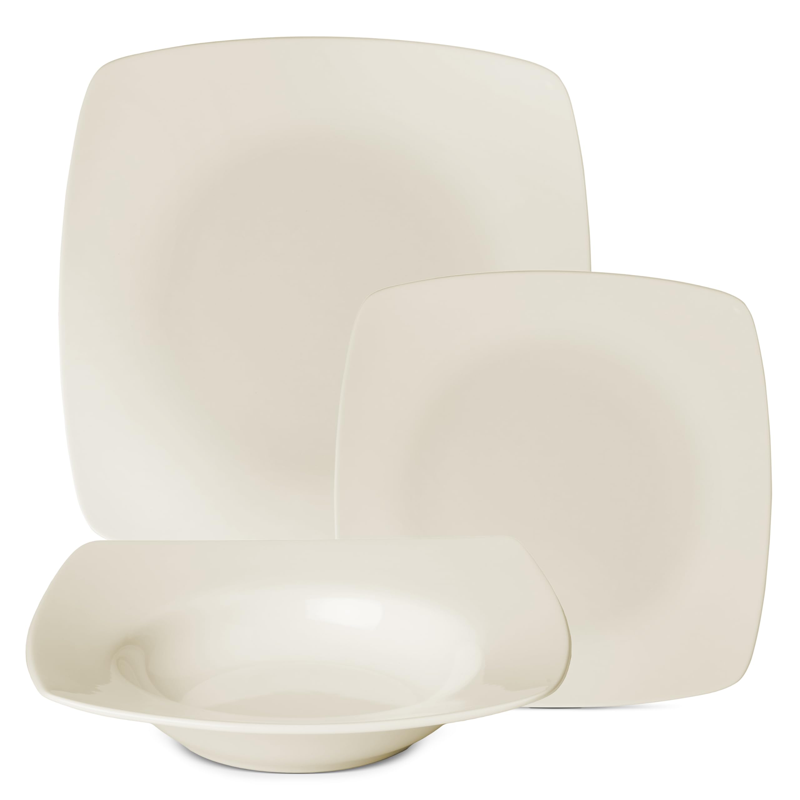 Gerlach Valor Zestaw Talerzy Obiadowych Dla 6 Osób Komplet Porcelanowych Talerzy 18 Elementów Serwis Obiadowy Talerze z Porcelany W Kolorze Kości Słoniowej